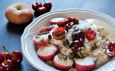Kokos Kirsch Porridge vegan