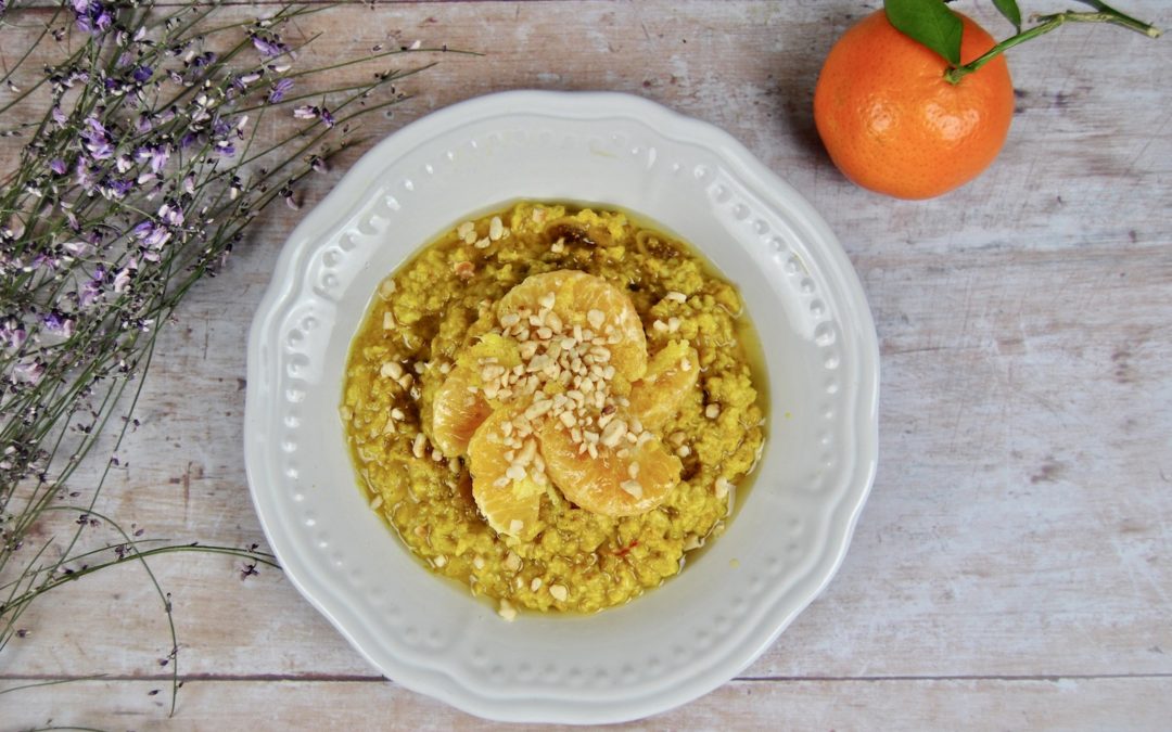 Golden Porridge mit Ingwer Mandarinen